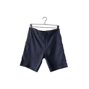 Theory Men's Curtis Linen Blend Navy Blue 9" Inseam Shorts Size 31